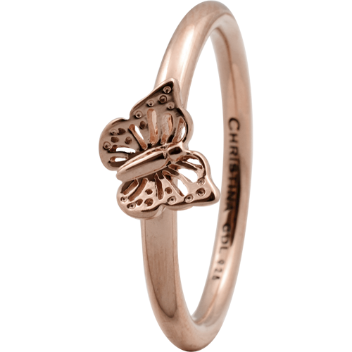 Image of Christina Collect rosa forgyldt samle ring - Butterfly*